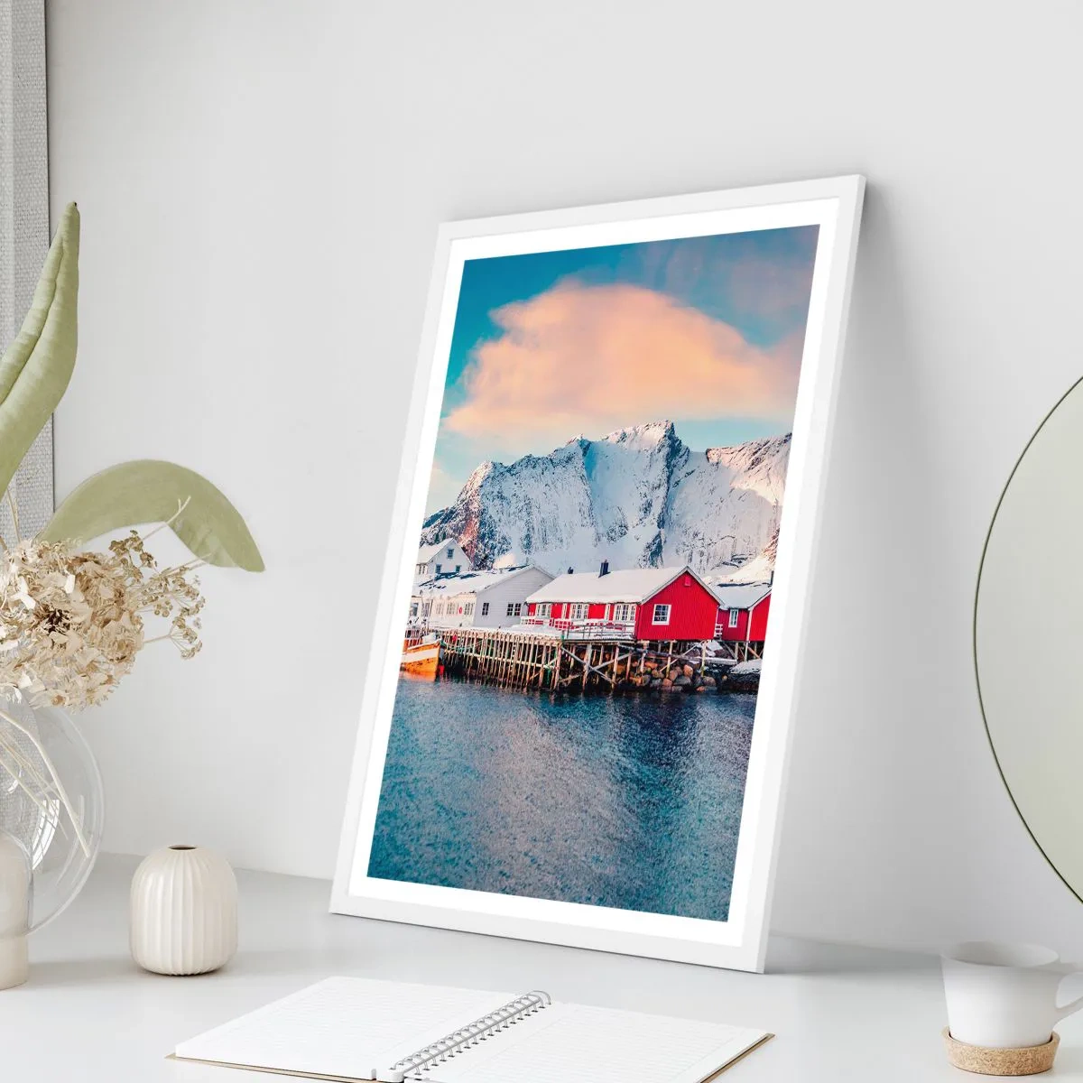 Poster în ramă albă - Retragerea nordică - 70x100 cm
