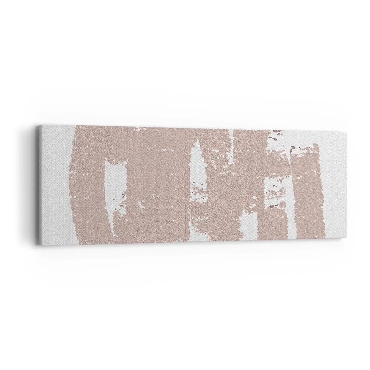 Tablou pe pânză - Abstracție în roz moale - 90x30 cm