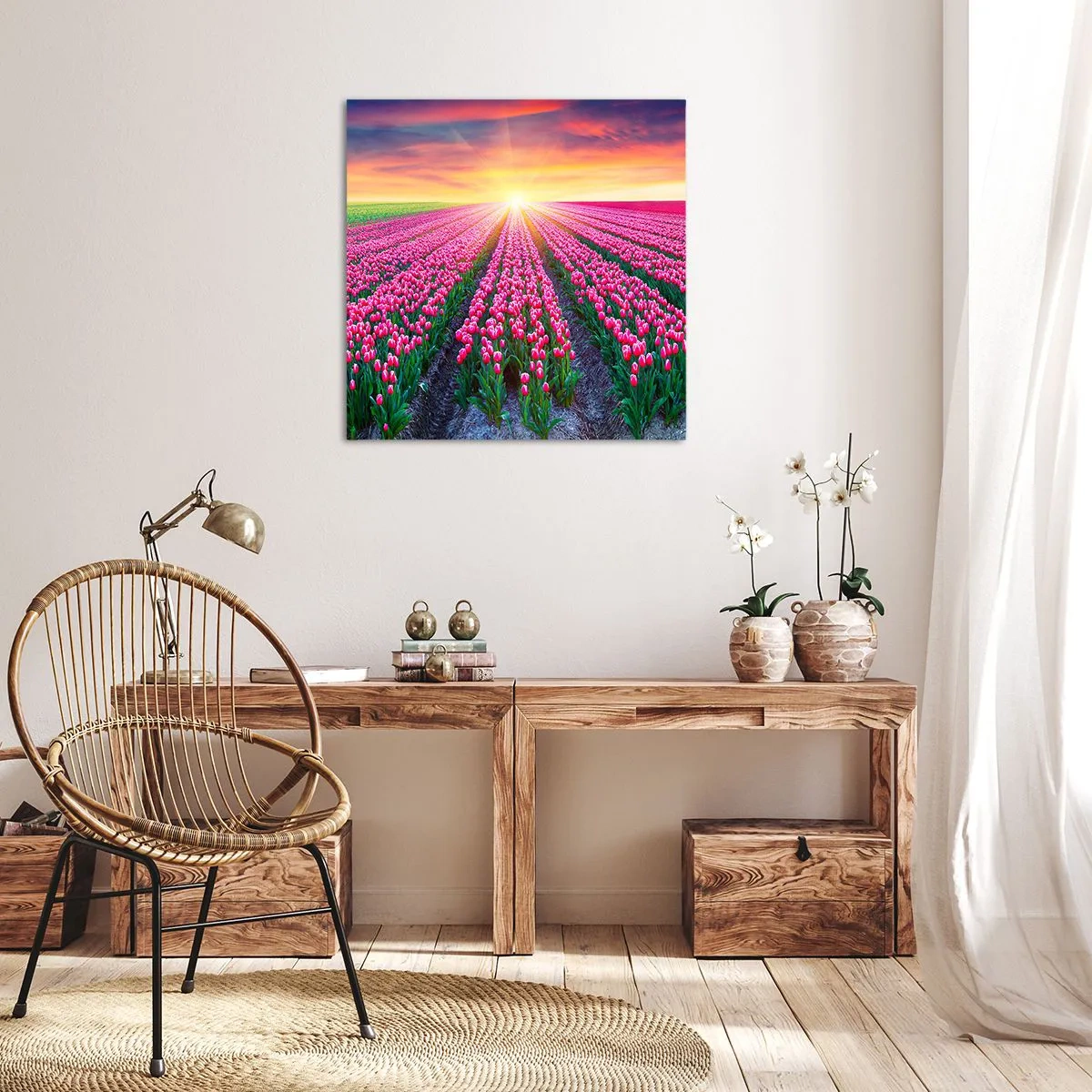 Tablou pe pânză - Ferma de frumusețe - 40x40 cm