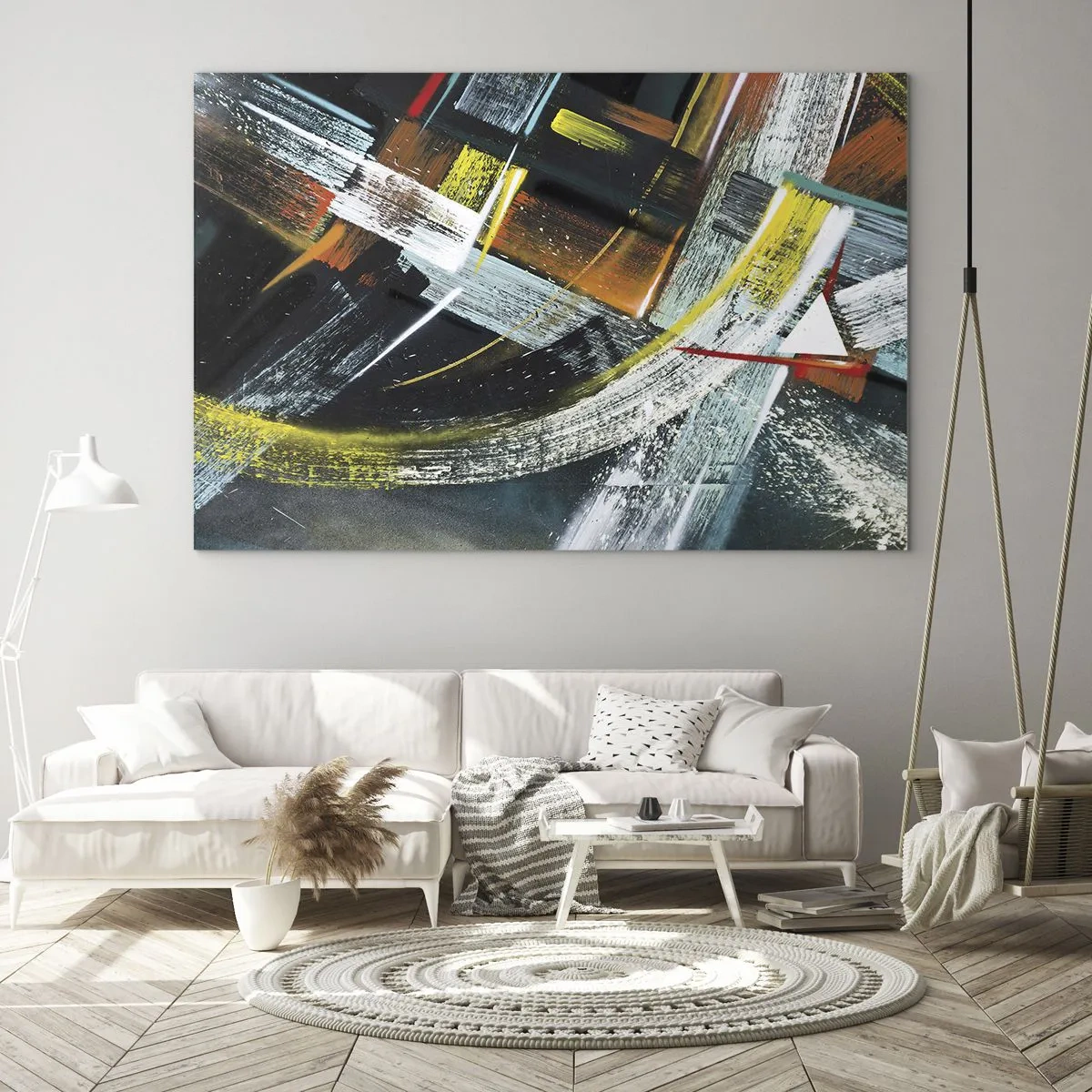 Tablou pe sticlă - Energia în mișcare - 100x70 cm