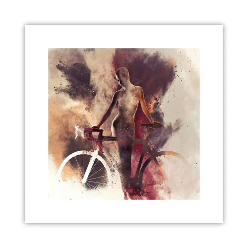 Poster - În forme de marmură sufletul ciclist - 30x30 cm