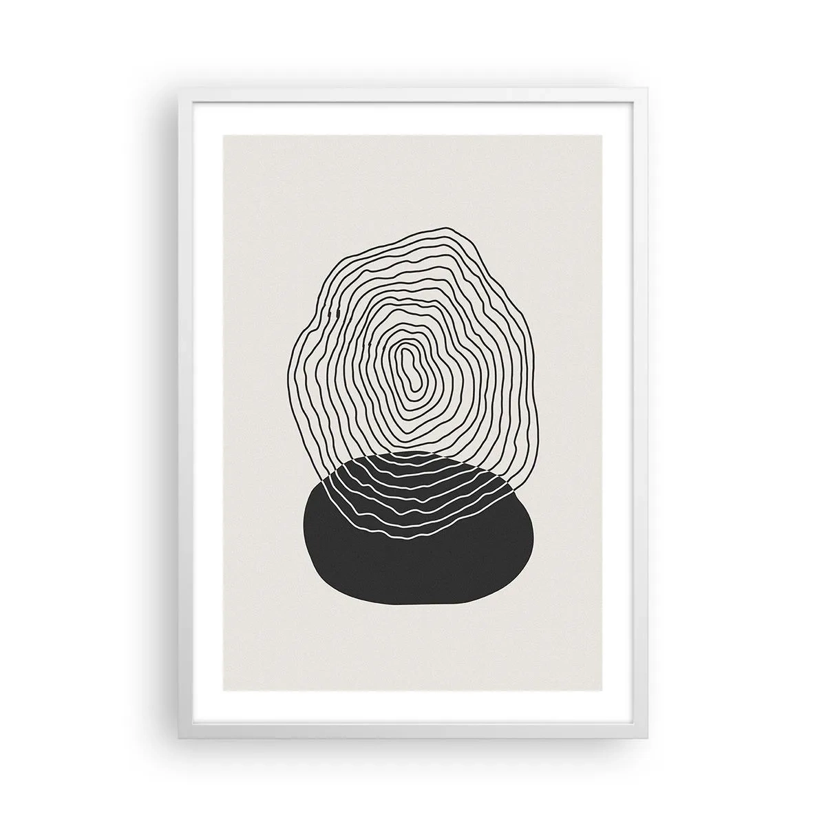 Poster în ramă albă - Persistență și vibrațiile - 50x70 cm