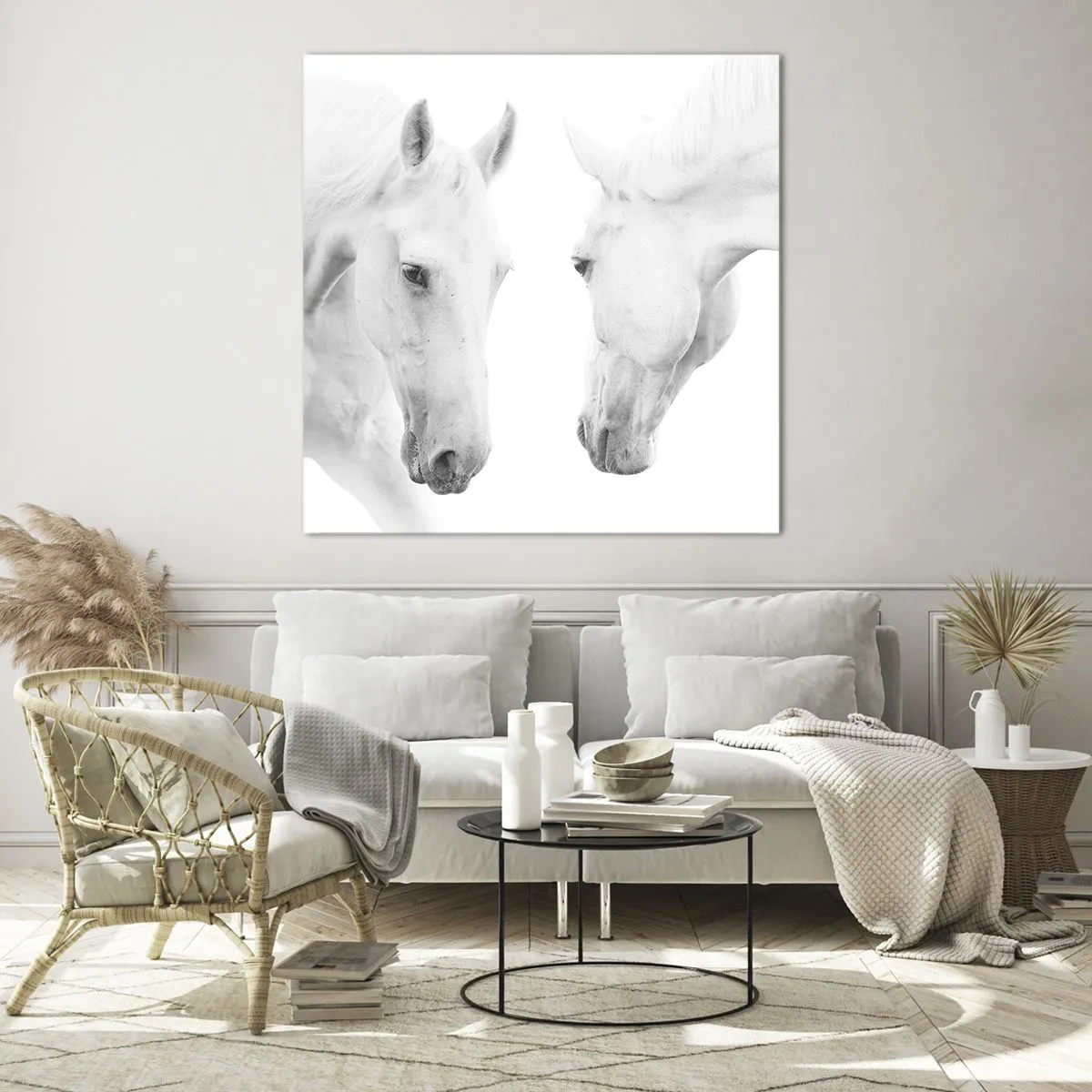 Tablou pe sticlă - Este aceasta o prietenie...? - 40x40 cm