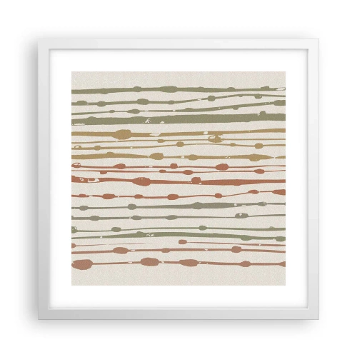 Poster în ramă albă - Notația culorilor muzicale - 40x40 cm