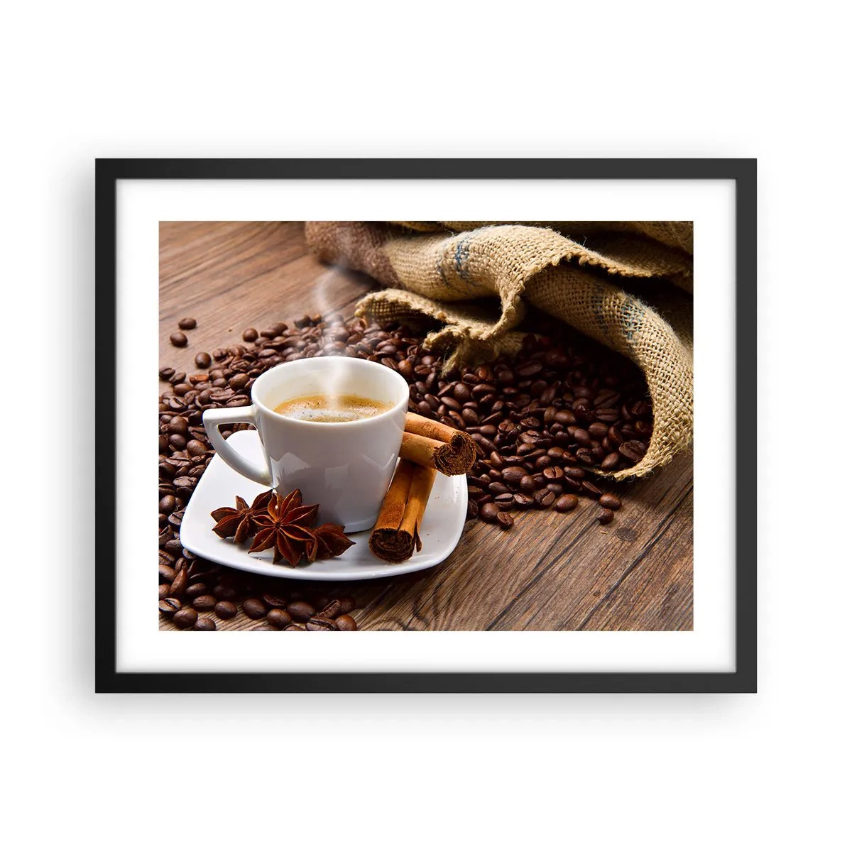 Poster în ramă neagră - Gust și aromă de mirodenii - 50x40 cm