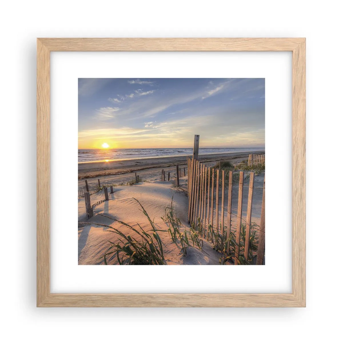 Poster în ramă de stejar deschis - Strălucirea și umbra vântului - 30x30 cm