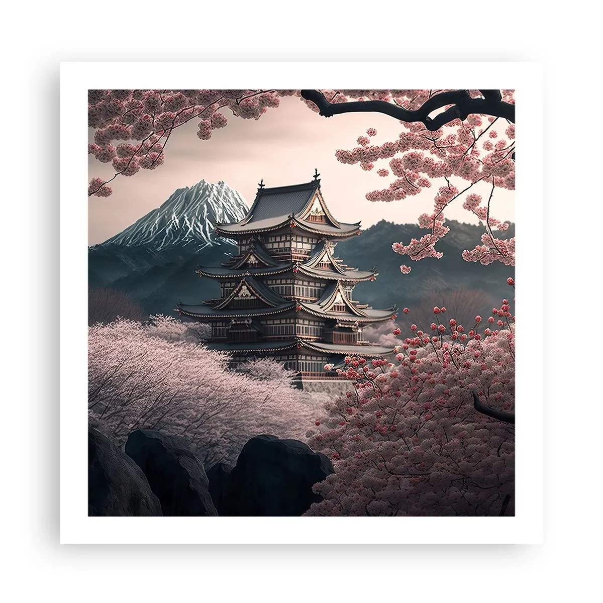 Poster - Țara florilor de cireș - 60x60 cm