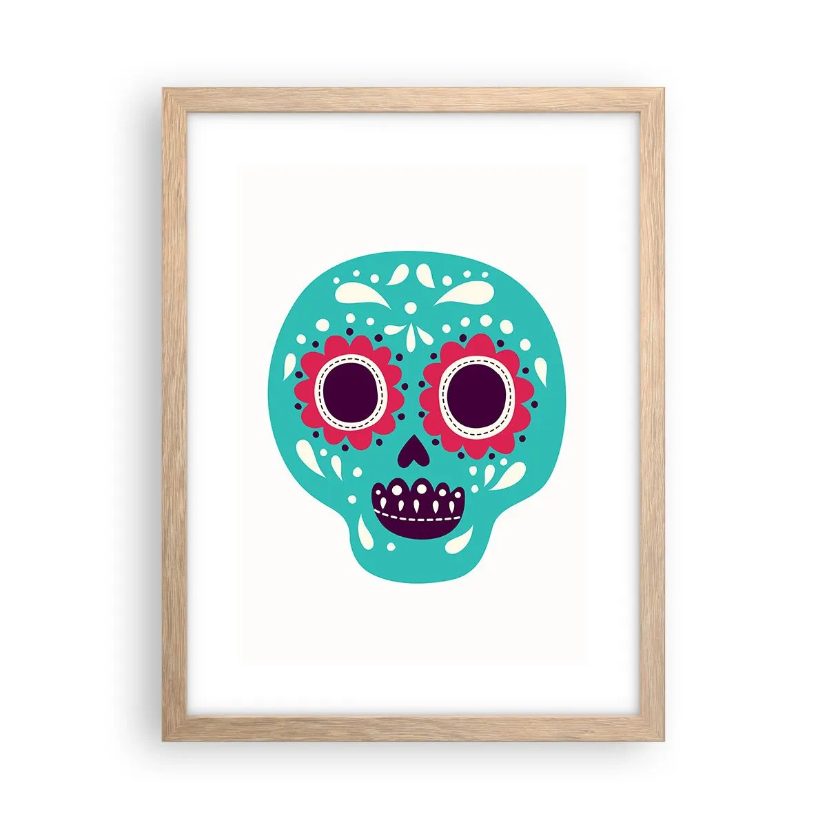 Poster în ramă de stejar deschis - Viața - distracție până la moarte - 30x40 cm