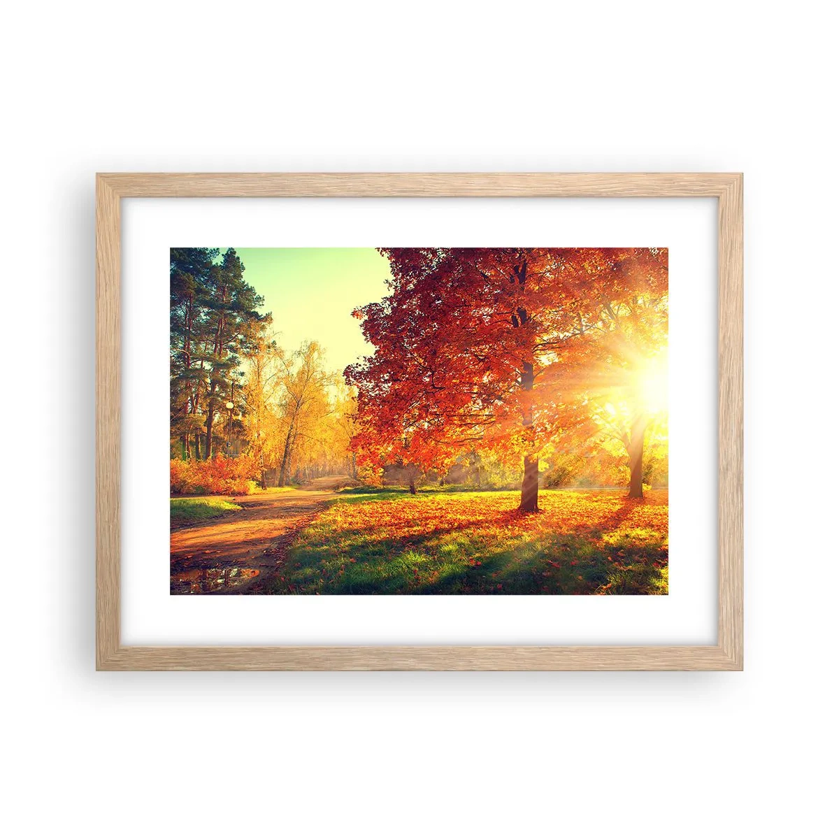 Poster în ramă de stejar deschis - Roșcatul este frumos - 40x30 cm