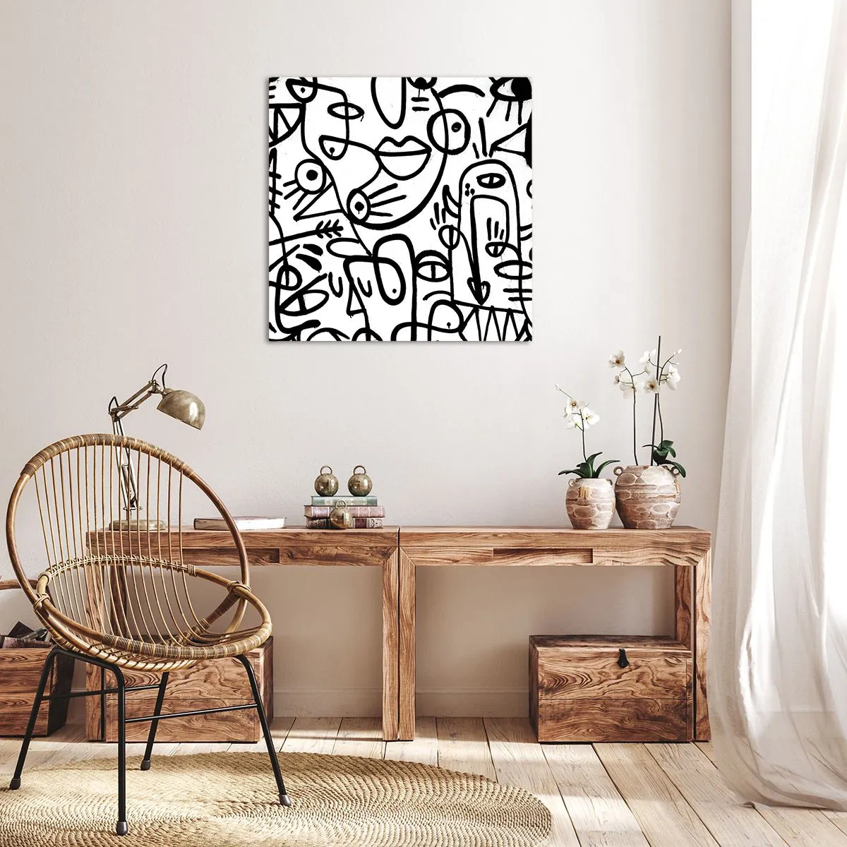 Tablou pe pânză - Chipuri și miraje - 40x40 cm