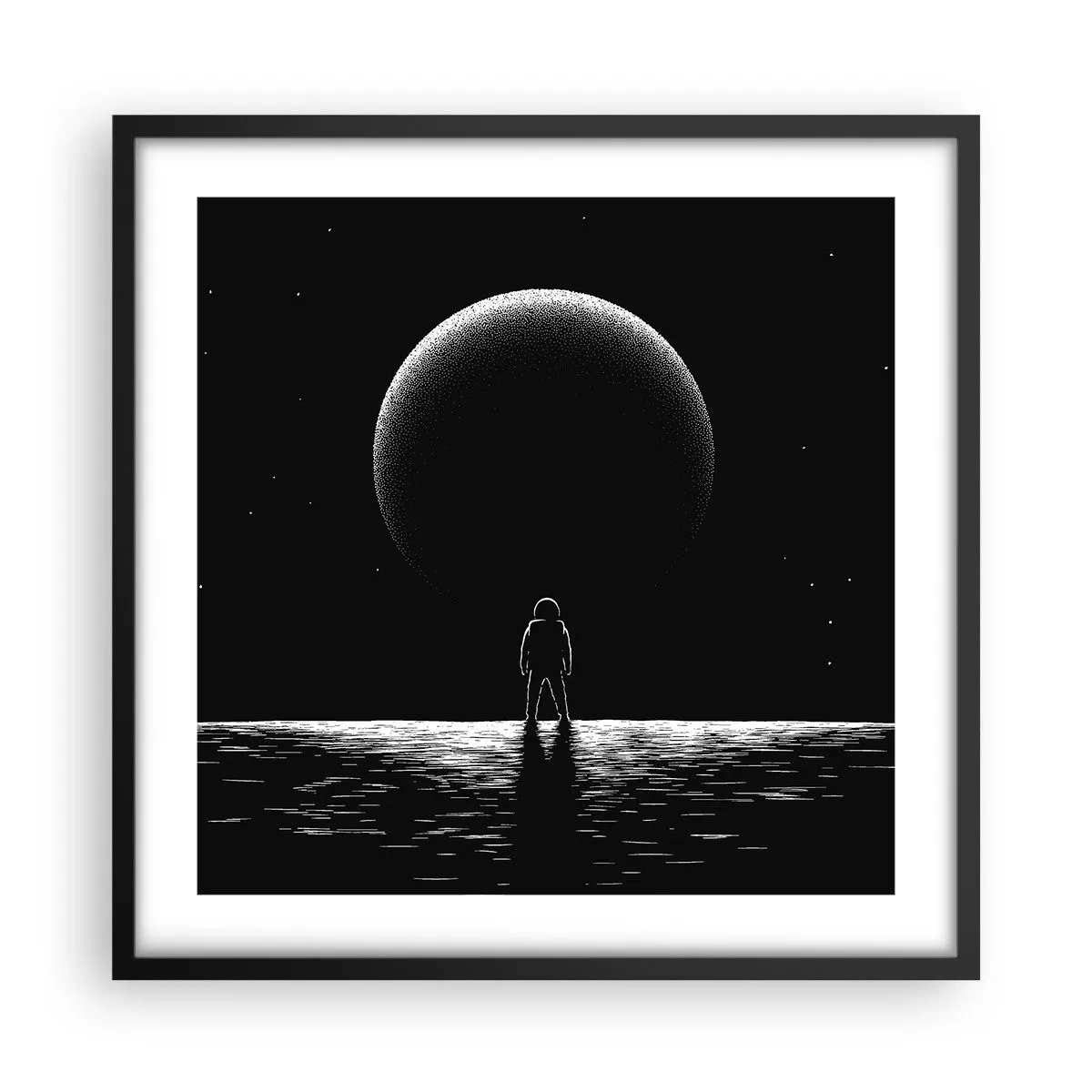 Poster în ramă neagră - Față în față - 50x50 cm