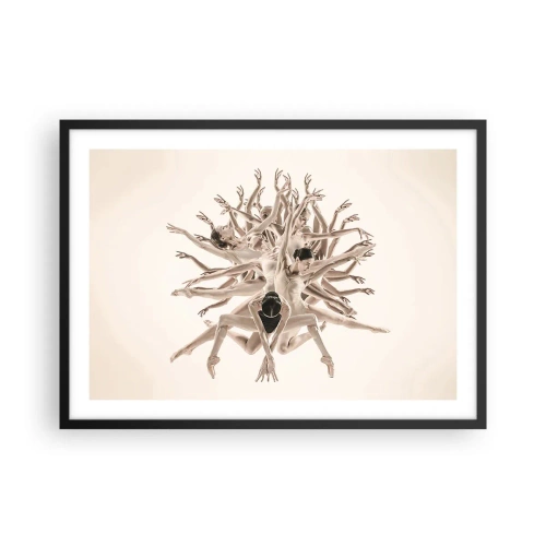 Poster în ramă neagră - Înflorirea în dans - 70x50 cm