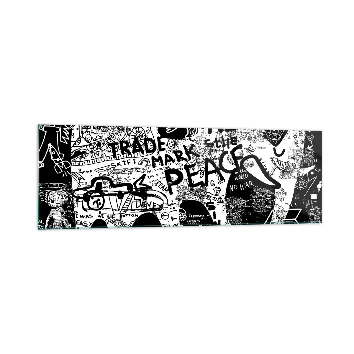 Tablou pe sticlă - Lumea bogată a străzii - 160x50 cm