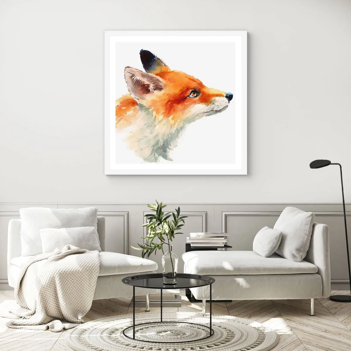 Poster în ramă albă - Nu poți fi niciodată prea atent - 30x30 cm