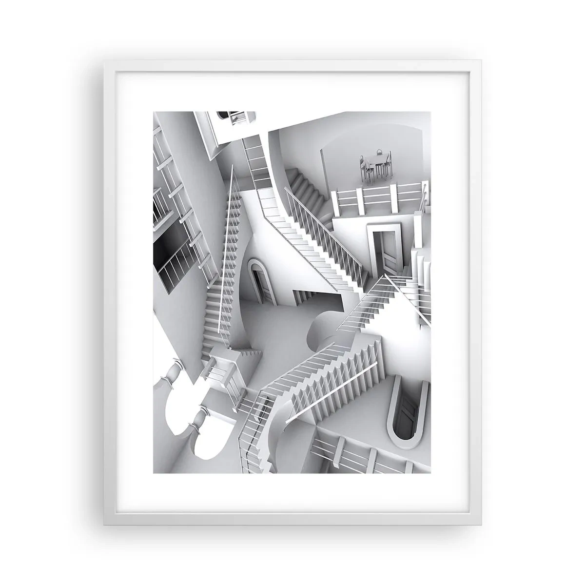 Poster în ramă albă - Paradoxurile spațiului - 40x50 cm