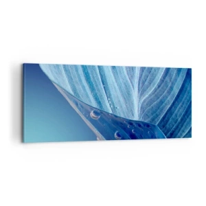 Tablou pe pânză - Picături ascunse de albastru - 100x40 cm