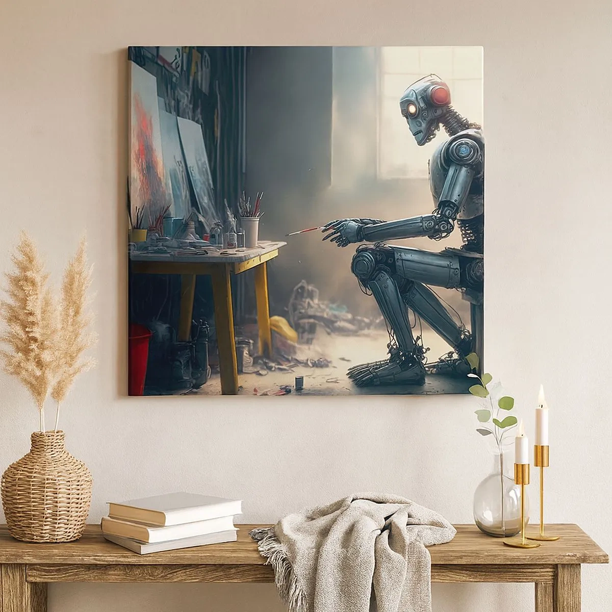 Tablou pe pânză - Actul de creație - 30x30 cm