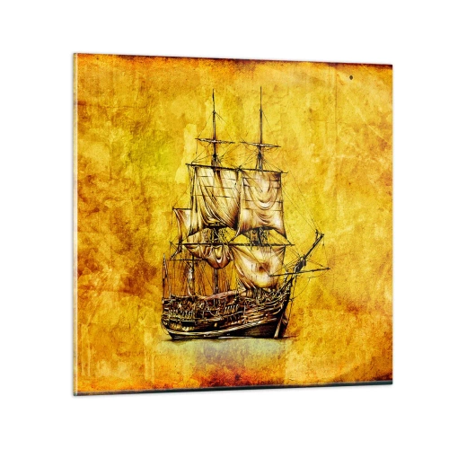 Tablou pe sticlă - Ne îndreptăm spre Tortuga! - 60x60 cm