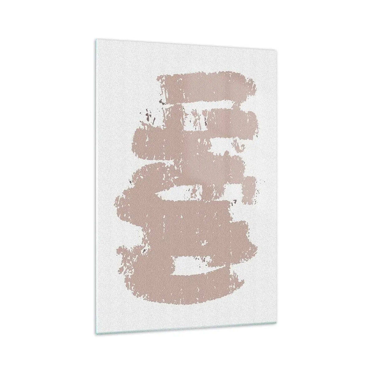 Tablou pe sticlă - Abstracție în roz moale - 70x100 cm