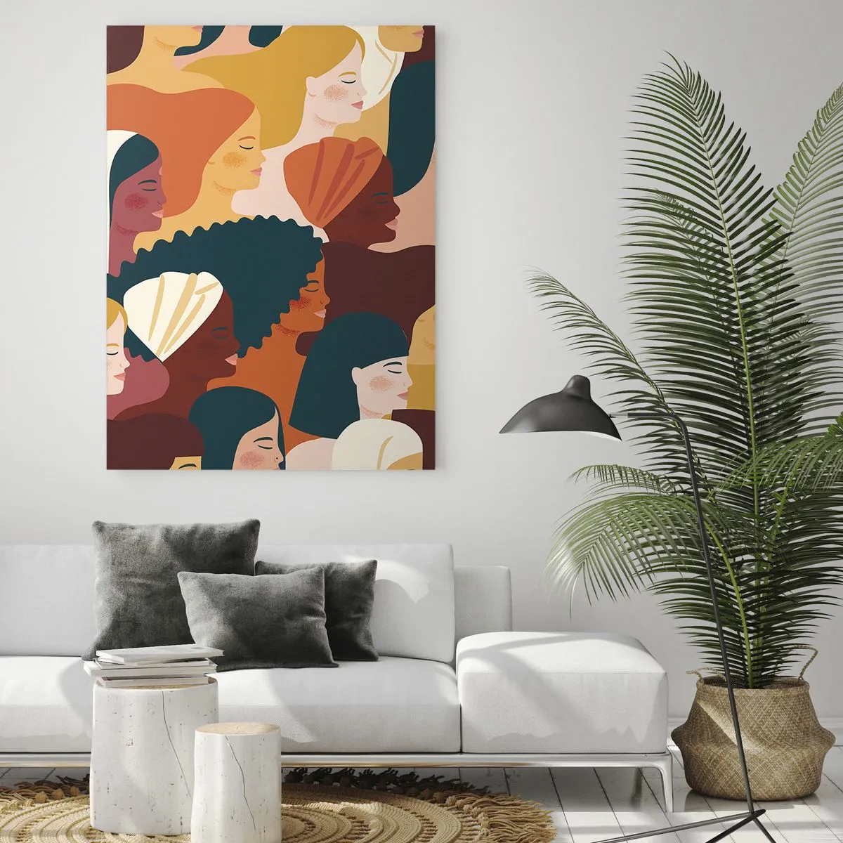 Tablou pe sticlă - Numai feminitate - 80x120 cm