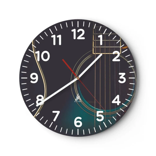 Ceas de perete - Ceas pe sticlă - O clipă înainte de a suna - 30x30 cm