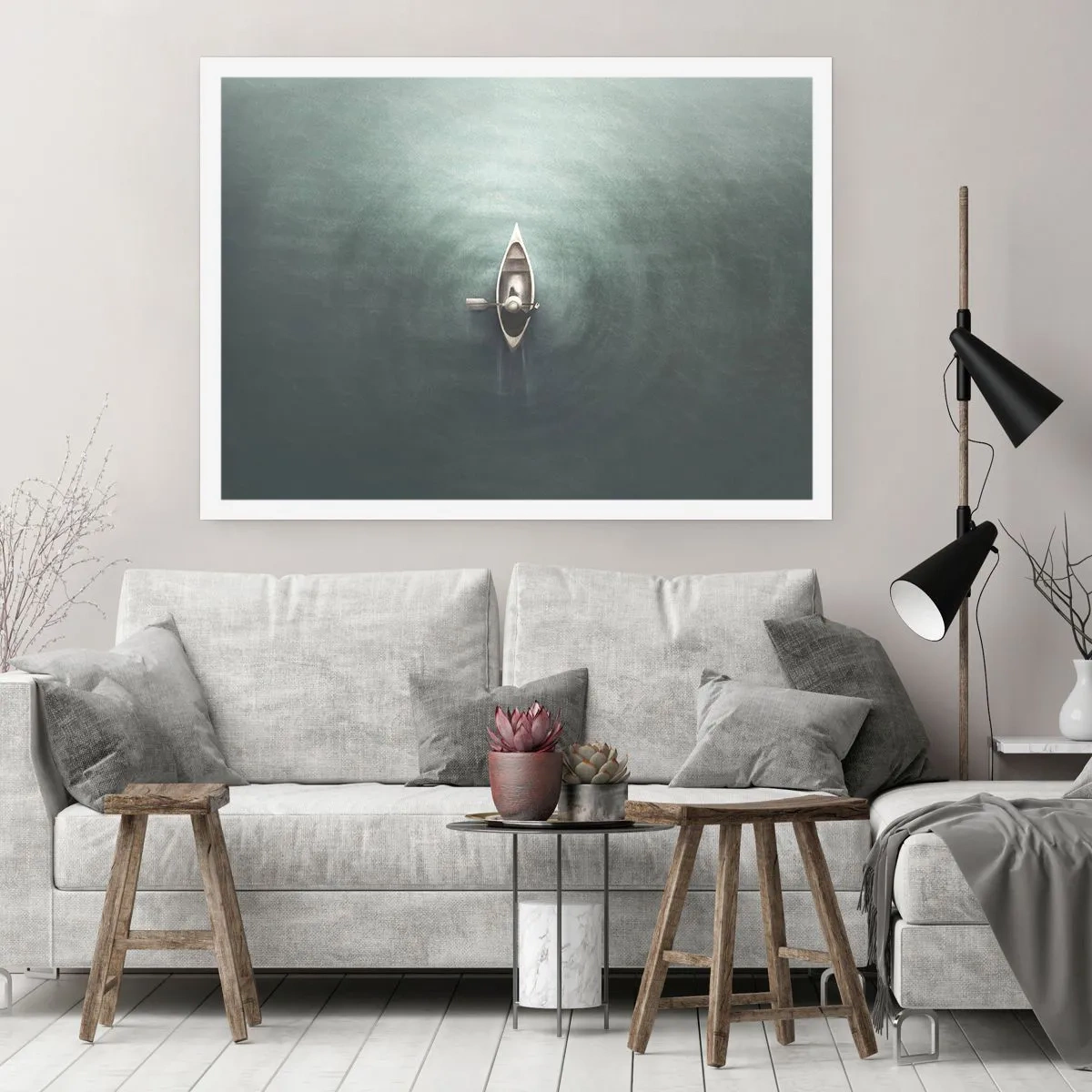 Poster - Peste lacul luminat de lună - 70x50 cm