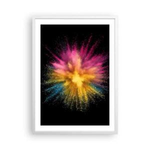 Poster în ramă albă - Nașterea culorii  - 50x70 cm