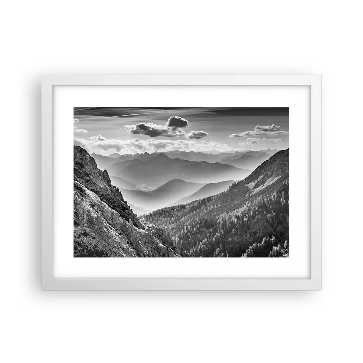 Poster în ramă albă - Dincolo de orizont - 40x30 cm