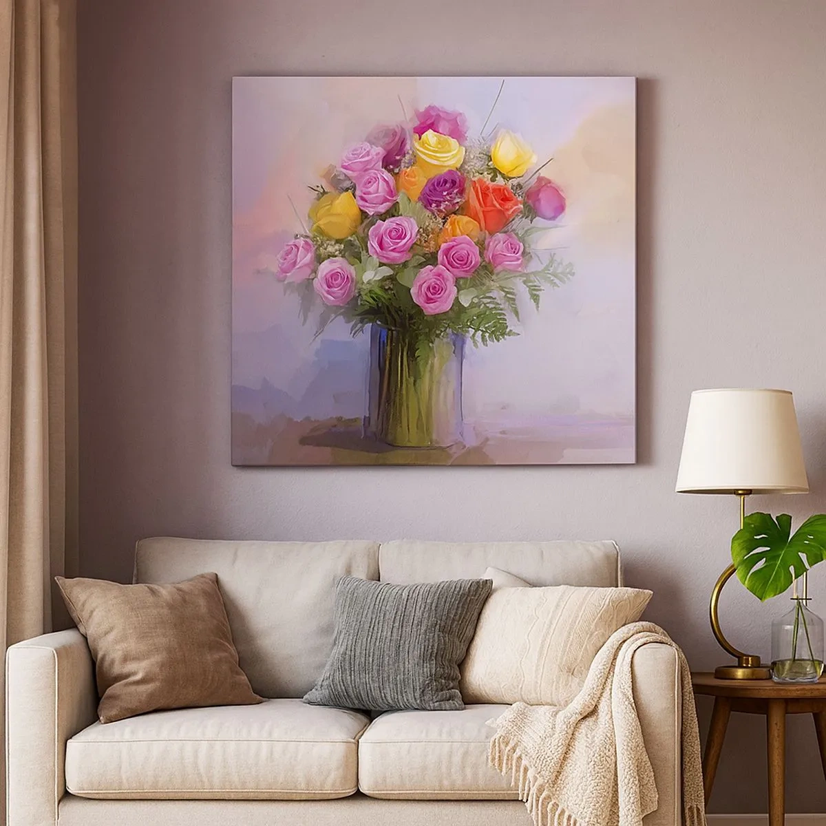 Tablou pe pânză - Frumusețe reținută - 30x30 cm