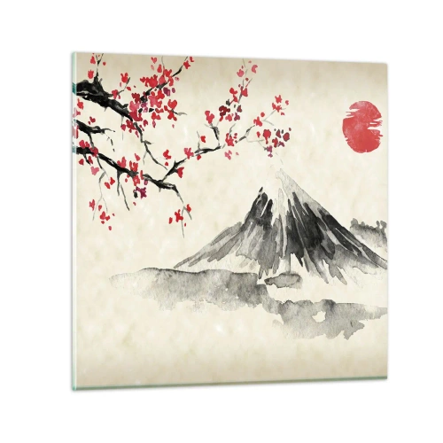 Tablou pe sticlă - Îndrăgostește-te de Japonia - 40x40 cm