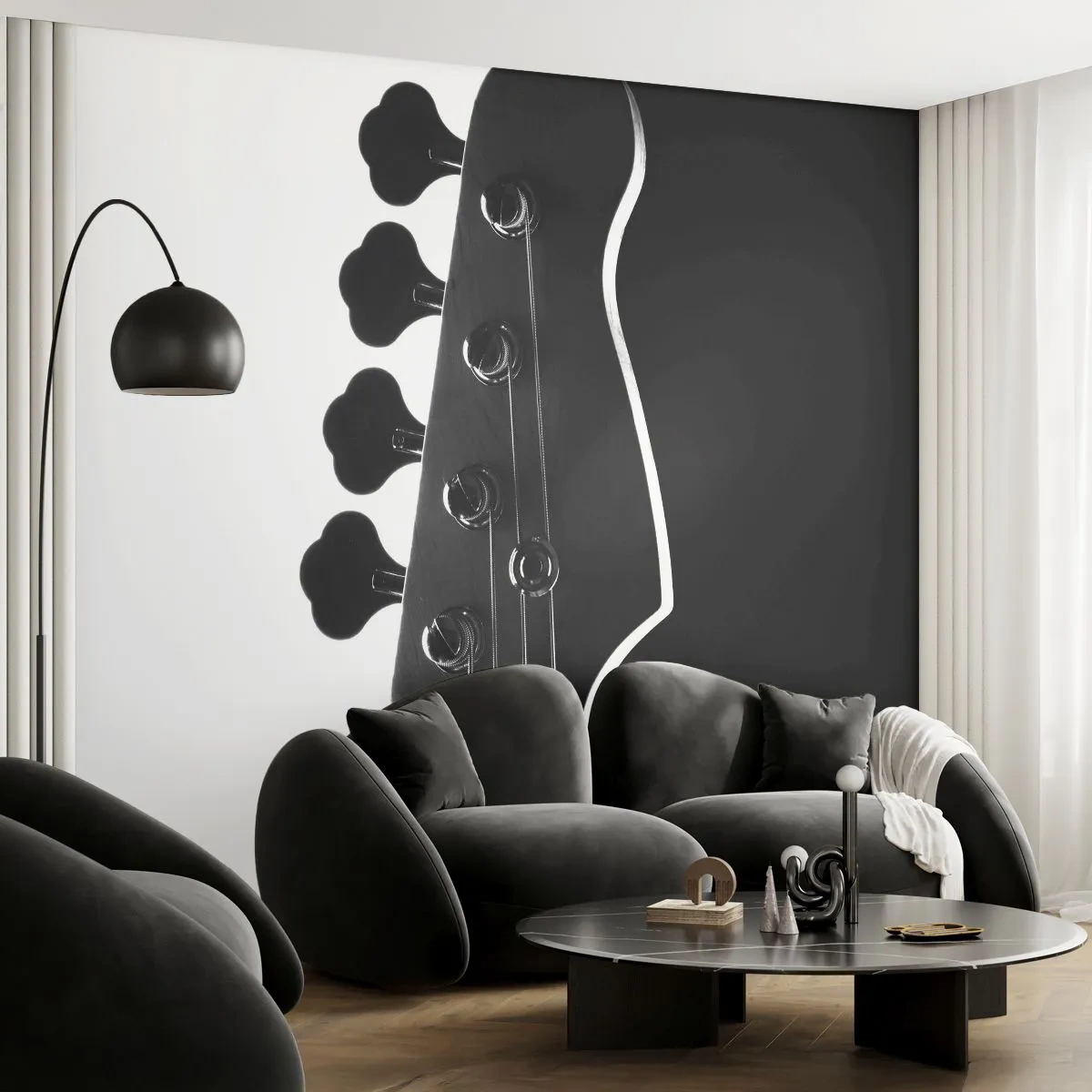 Tapet Premium Canvas - Tăcere de rock - Chitară, Muzică, Modern - 300x210 cm