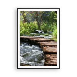 Poster în ramă neagră - Cascadă spumoasă - 70x100 cm