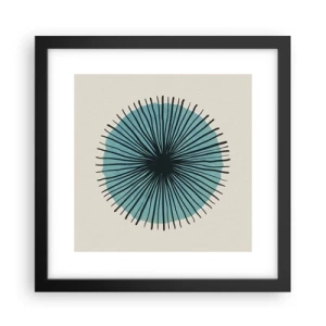 Poster în ramă neagră - Radiant pe albastru - 30x30 cm