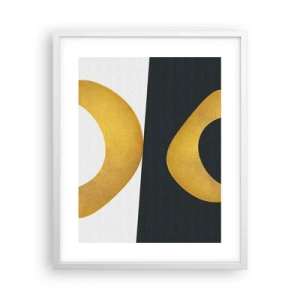 Poster în ramă albă - În primul rând: aurul - 40x50 cm
