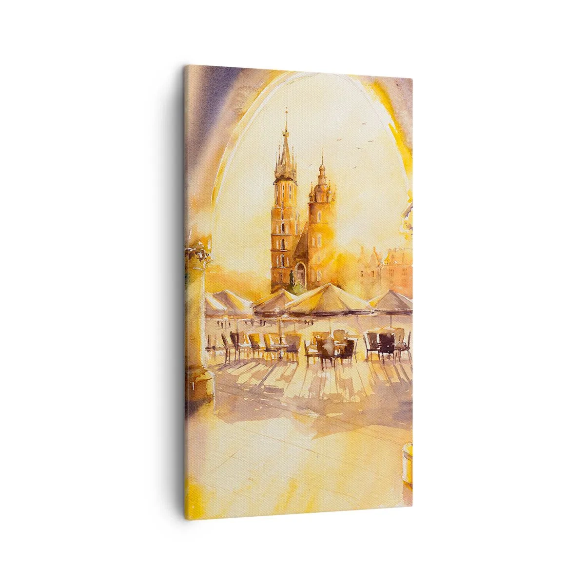 Tablou pe pânză - Răsărit în Cracovia - 45x80 cm