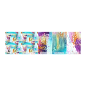 Mostră tapet autocolant Deluxe Sticker - Mâzgălire veselă - Abstracția, Bucată, Pictura - 100x30 cm