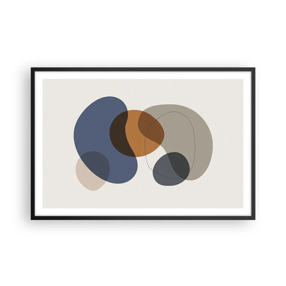 Poster în ramă neagră - Picături de culoare - 91x61 cm