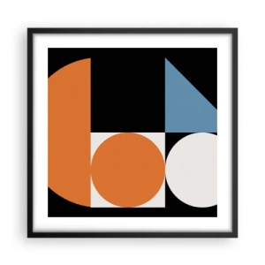 Poster în ramă neagră - Sistem de figuri - 50x50 cm