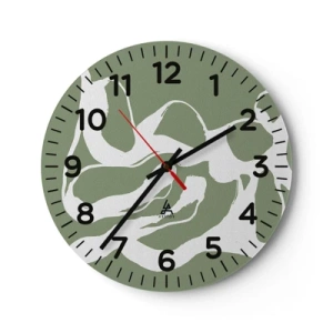 Ceas de perete - Ceas pe sticlă - Chemarea spațiului - 30x30 cm