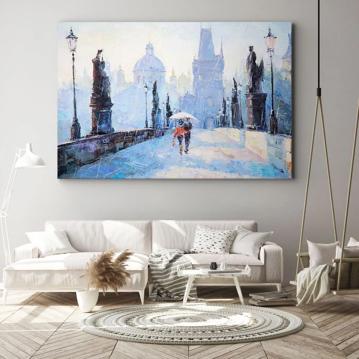 Tablou pe pânză - Probabil că am fost vrăjiți de ploaie - 120x80 cm