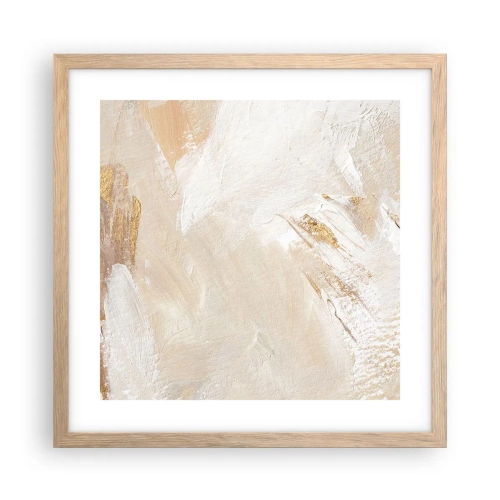 Poster în ramă de stejar deschis - Compoziție pastel - 40x40 cm