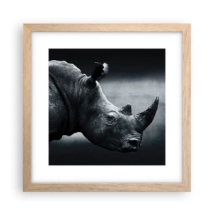 Poster în ramă de stejar deschis - Profil drept - 30x30 cm