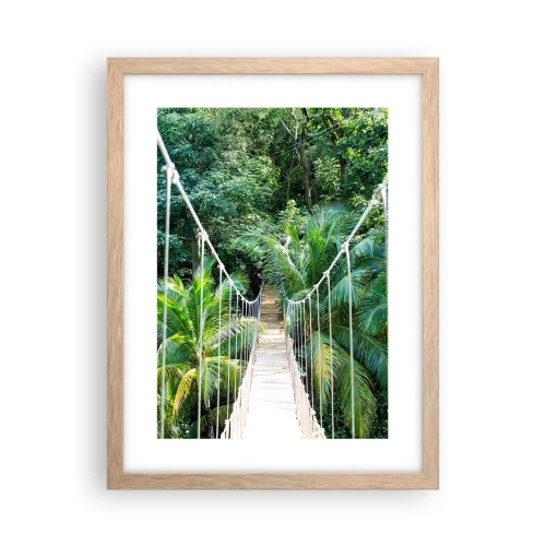 Poster în ramă de stejar deschis - Welcome to the jungle! - 30x40 cm