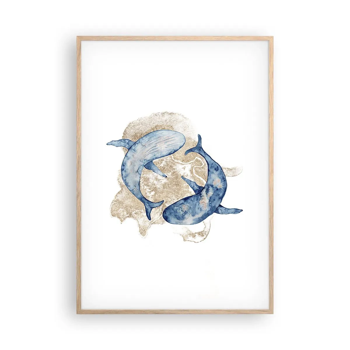 Poster în ramă de stejar deschis - Prietenie sau iubire? - 70x100 cm