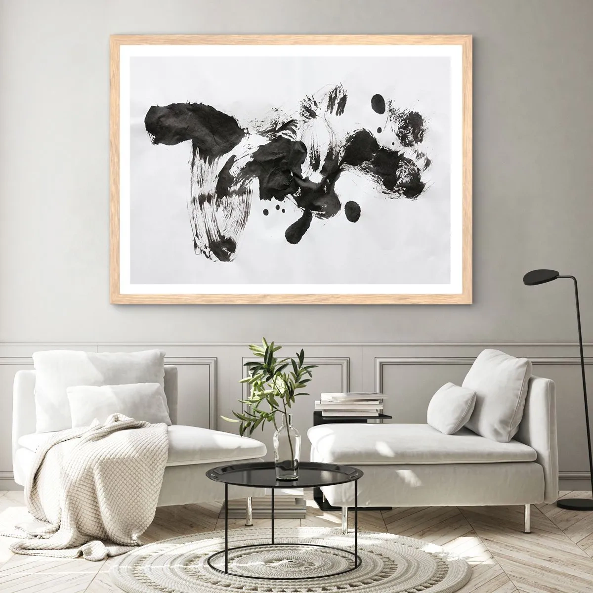 Poster în ramă de stejar deschis - Metodă în nebunie? - 40x30 cm