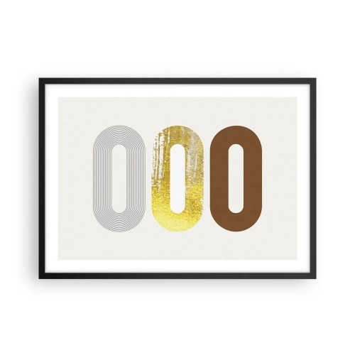 Poster în ramă neagră - Ooo! - 70x50 cm