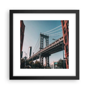 Poster în ramă neagră - În valurile orașului - 30x30 cm