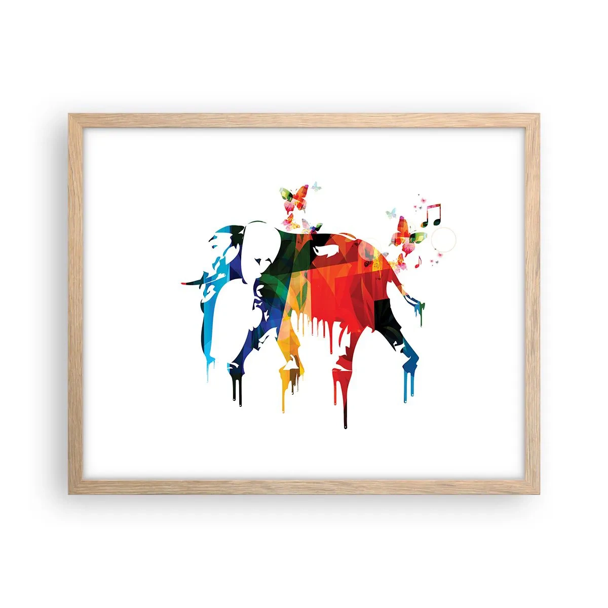 Poster în ramă de stejar deschis - Toată lumea poate dansa - 50x40 cm