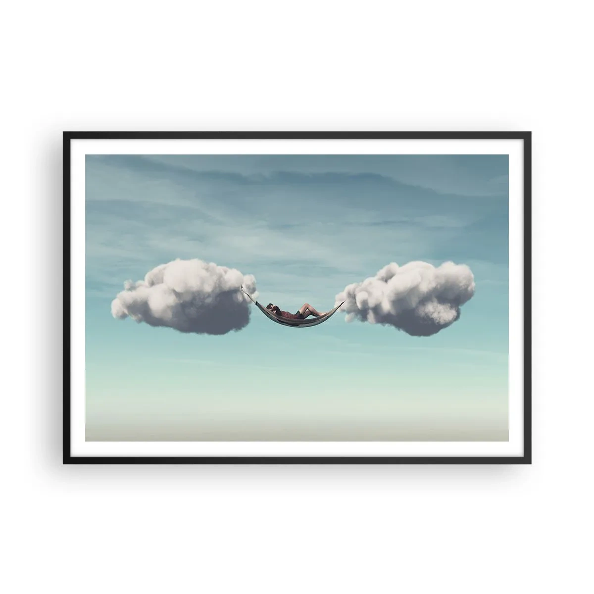 Poster în ramă neagră - Fericirea momentului - 100x70 cm