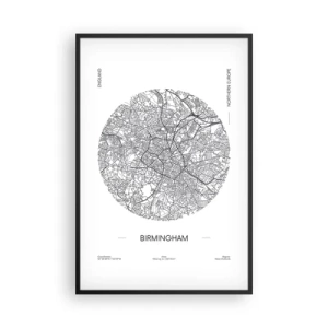 Poster în ramă neagră - Anatomia Birmingham - 61x91 cm